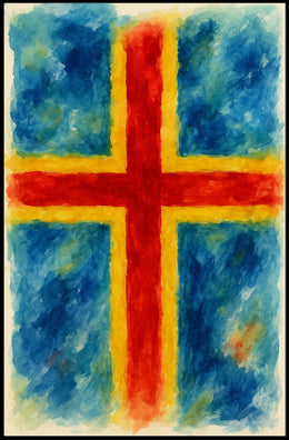 Abstract Nordic Cross Poster