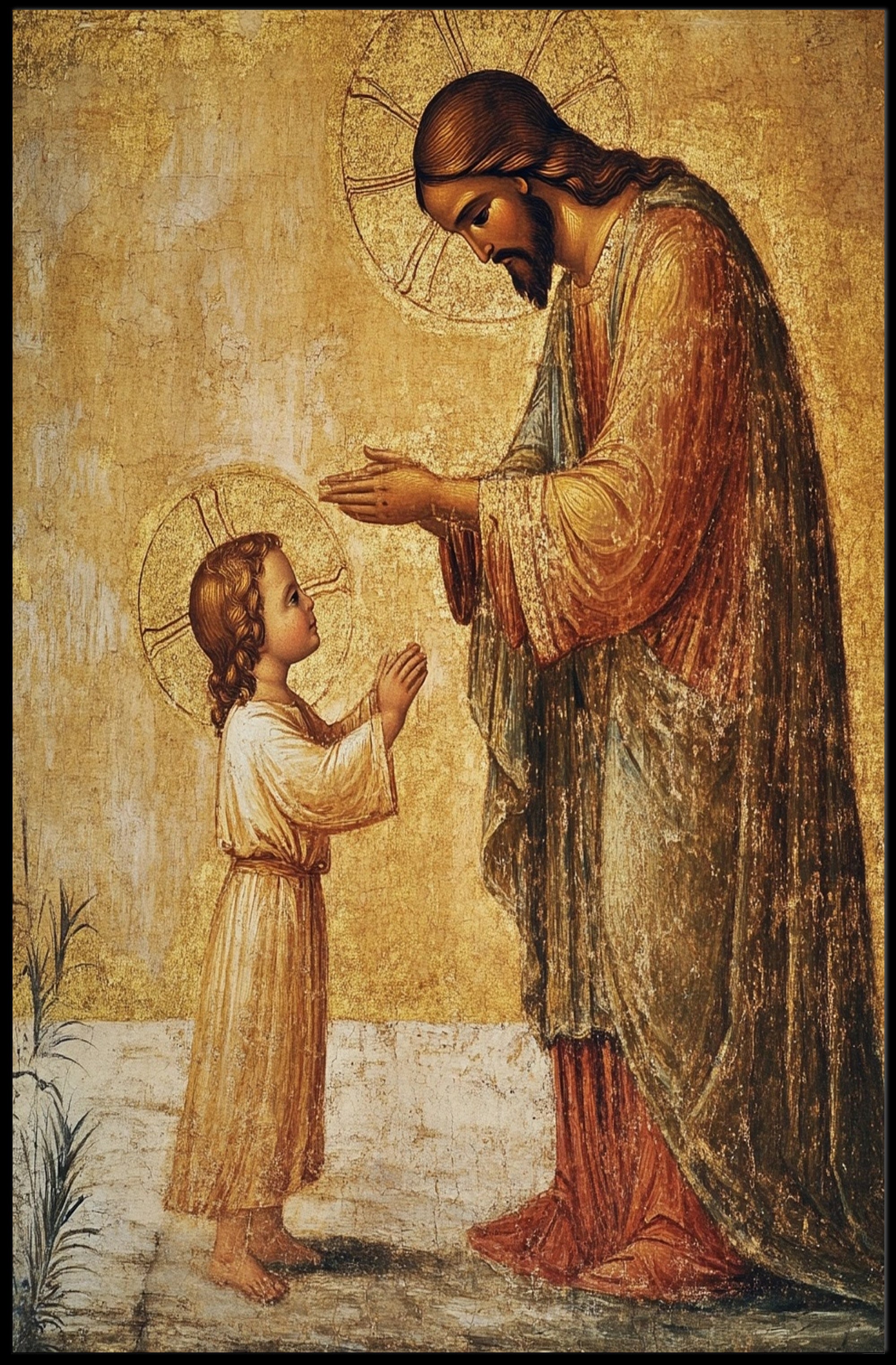 Serene Divine Blessing Religious Art Classical Poster