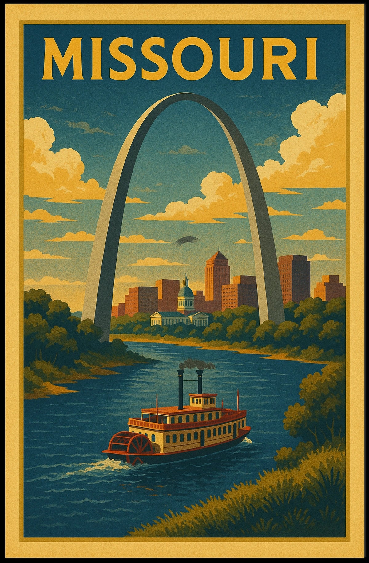 Missouri Riverfront Poster