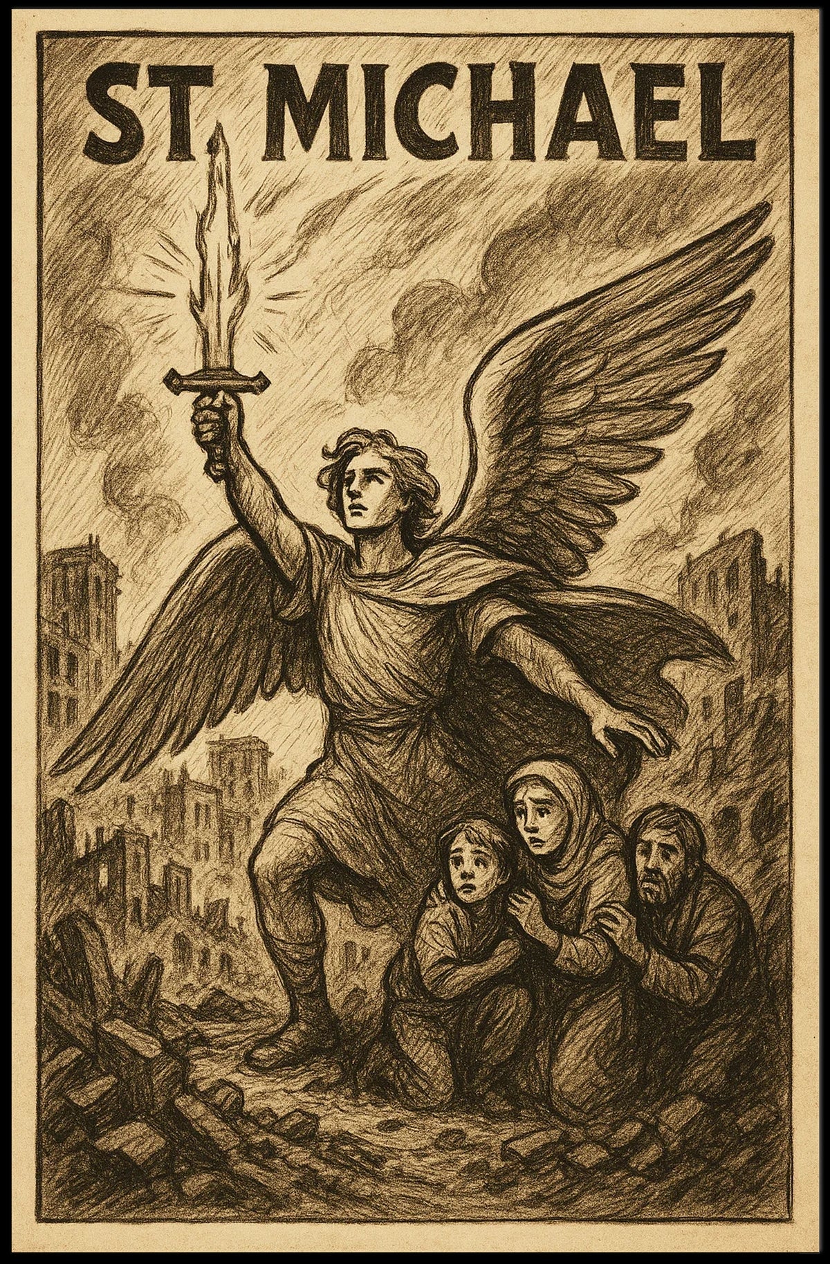 St Michael Protector In Times Of Poster