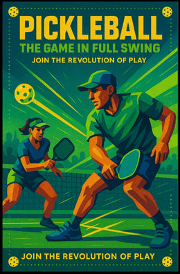 Pickleball The Game in Full Swing Poster