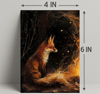 Enchanted Fox By The Fire William Morris Art Poster