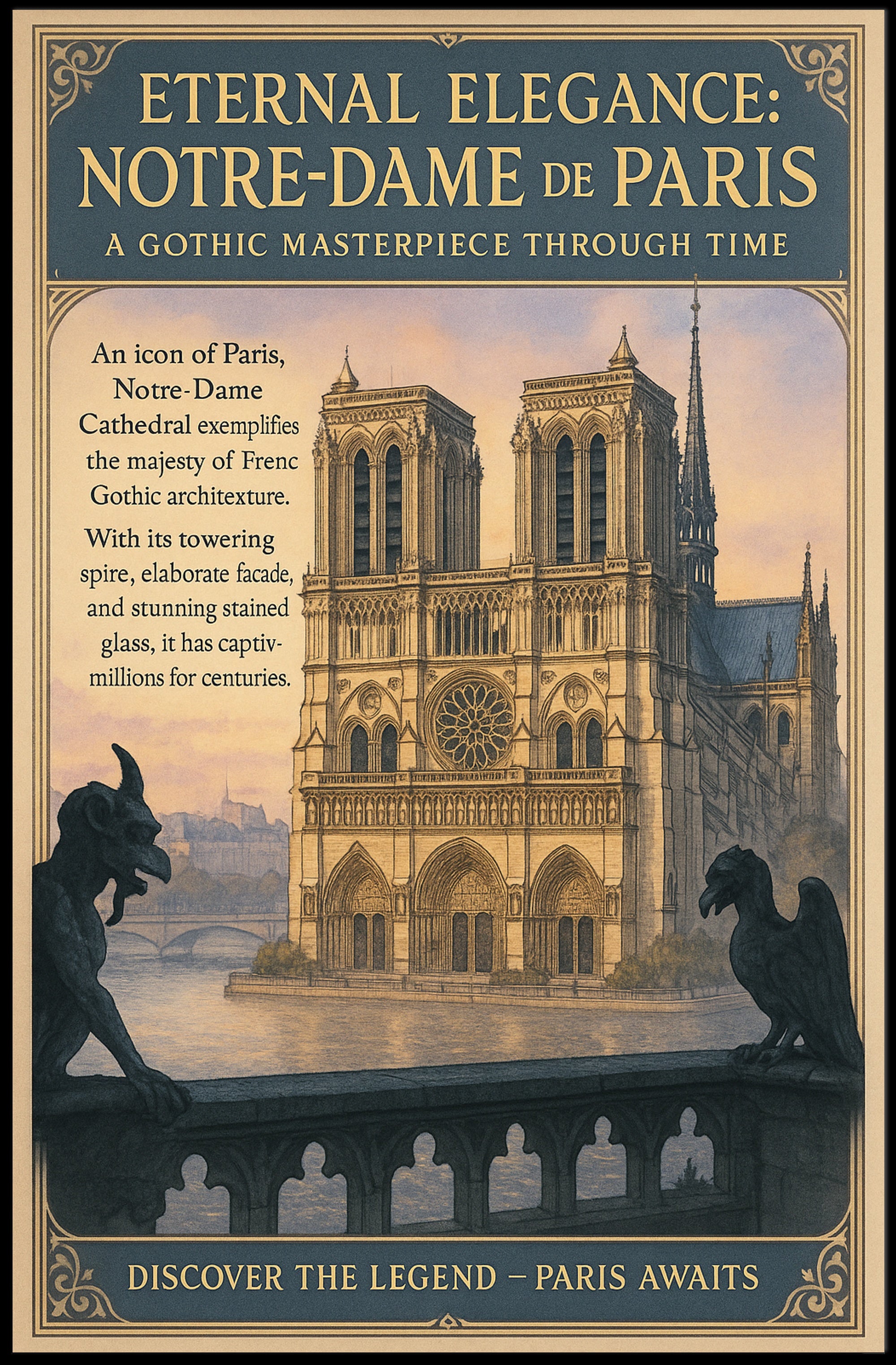 Eternal Elegance: Notre-Dame de Paris Poster PosterGoat