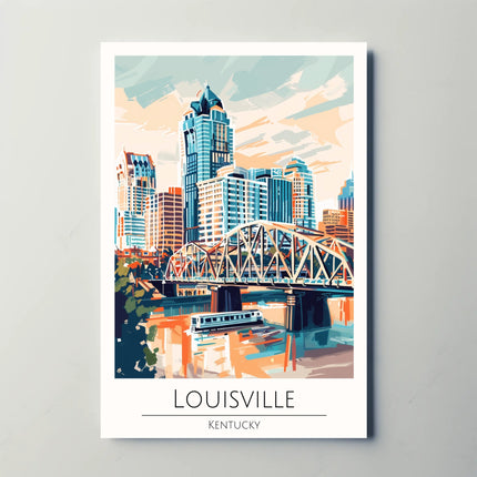 Louisville Cityscape Travel Poster