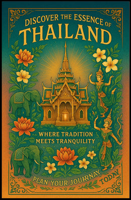 Thailand Tradition Tranquility Travel Art Poster