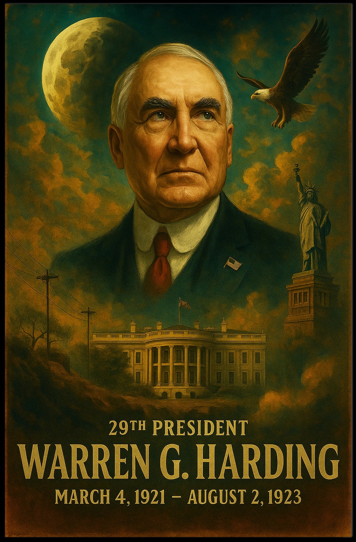 Warren G. Harding 29Th President Poster