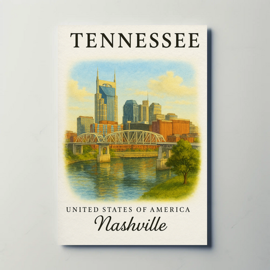 Tennessee, Nashville 2 Signature Series Vintage Travel Poster