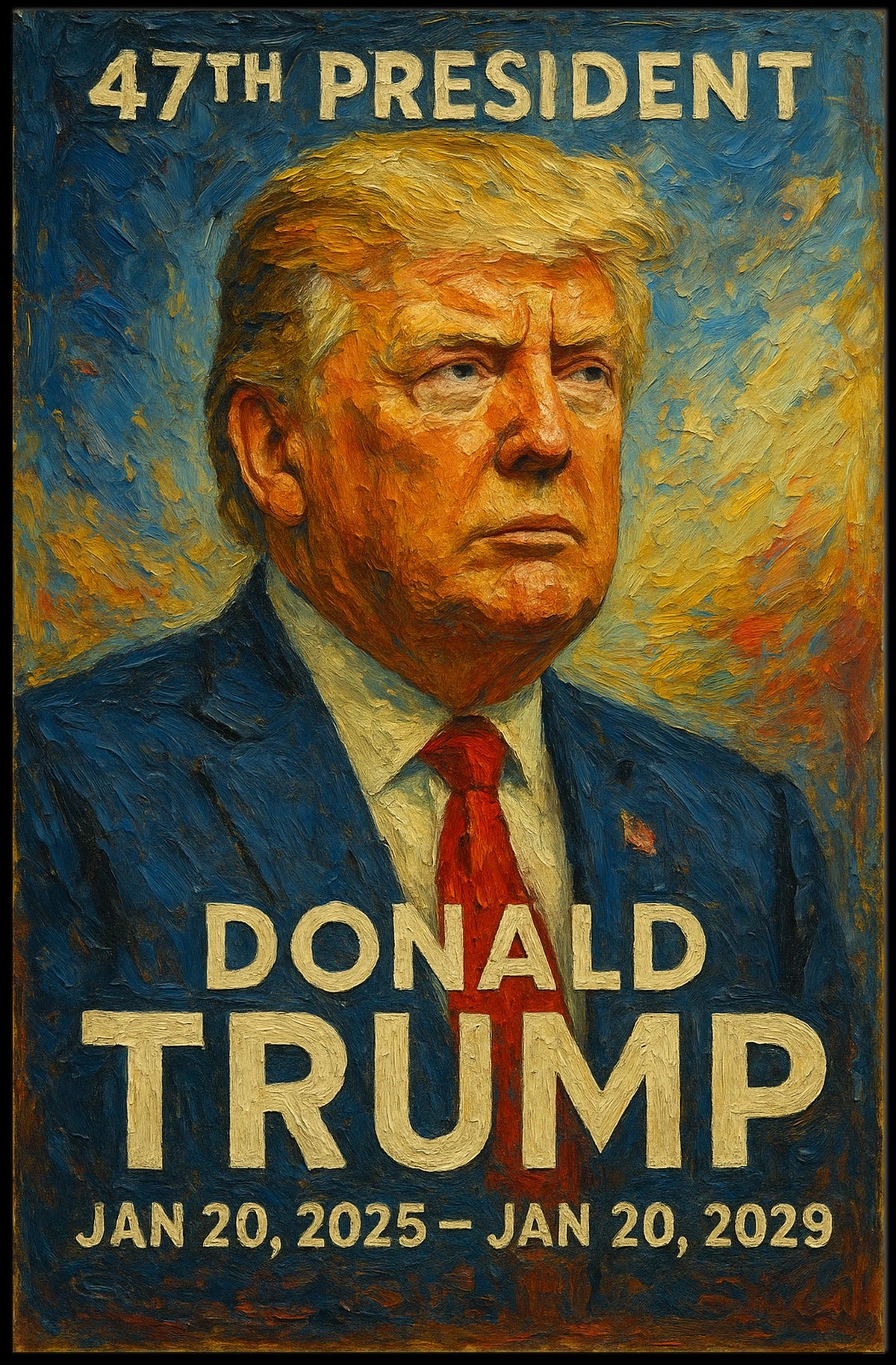 Donald Trump Leadership Legacy Proud Impressionism Poster