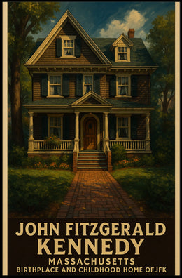 John Fitzgerald Kennedy Birthplace And Poster