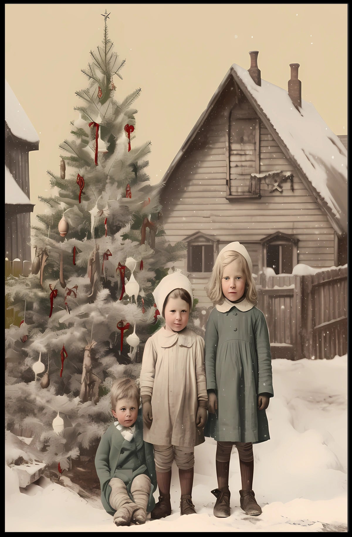 Vintage Holiday Charm Vintage Poster