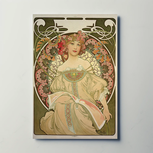 Mucha Style Paris Art Nouveau Vintage Travel Poster