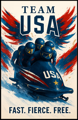 Team Usa Bobsled Poster