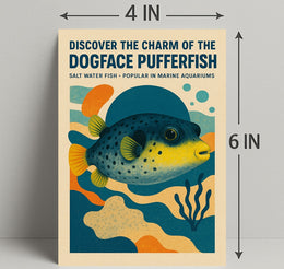 Dogface Pufferfish Poster Wall Art Print PosterGoat