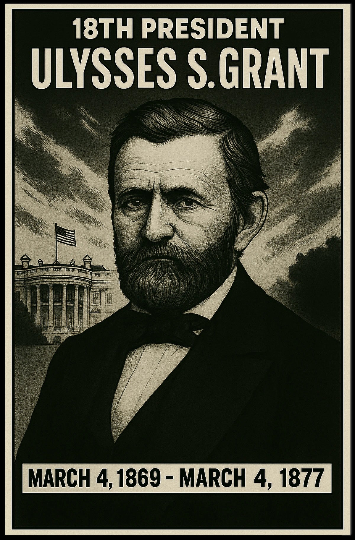 Ulysses S. Grant 18Th President Poster