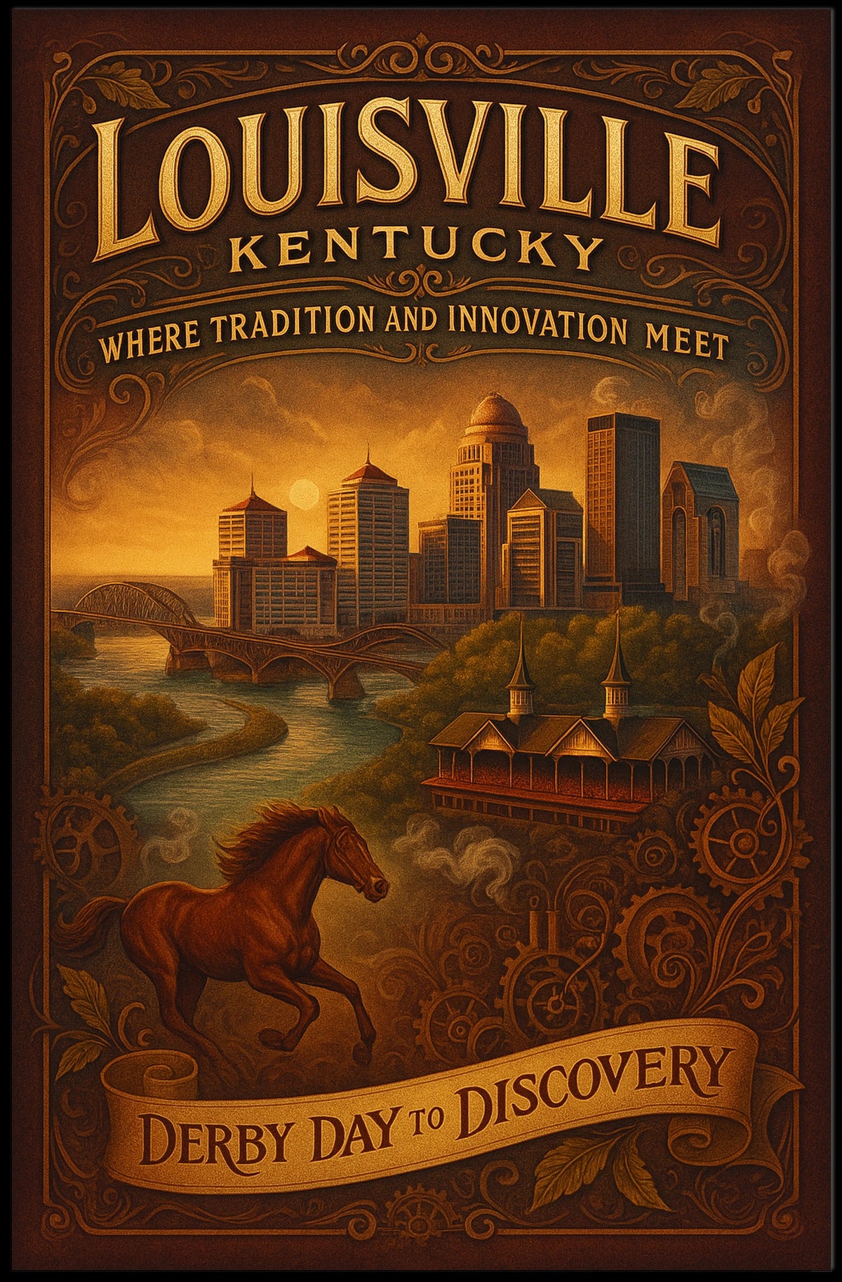 Louisville, Kentucky Where Tradition and Innovation Meet Poster