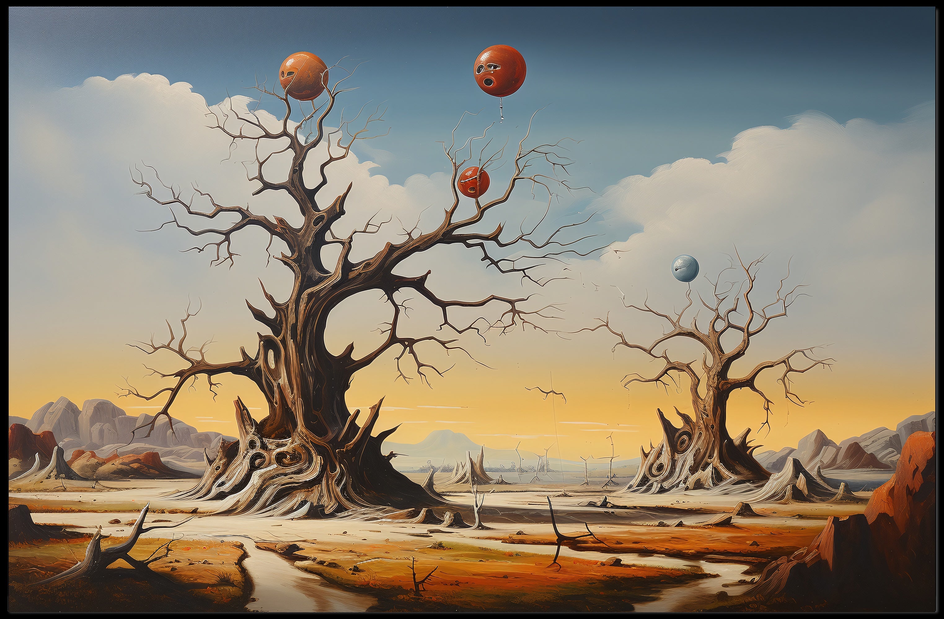 Surreal Landscape with Whimsical Eerie Fantasy Mythology Poster