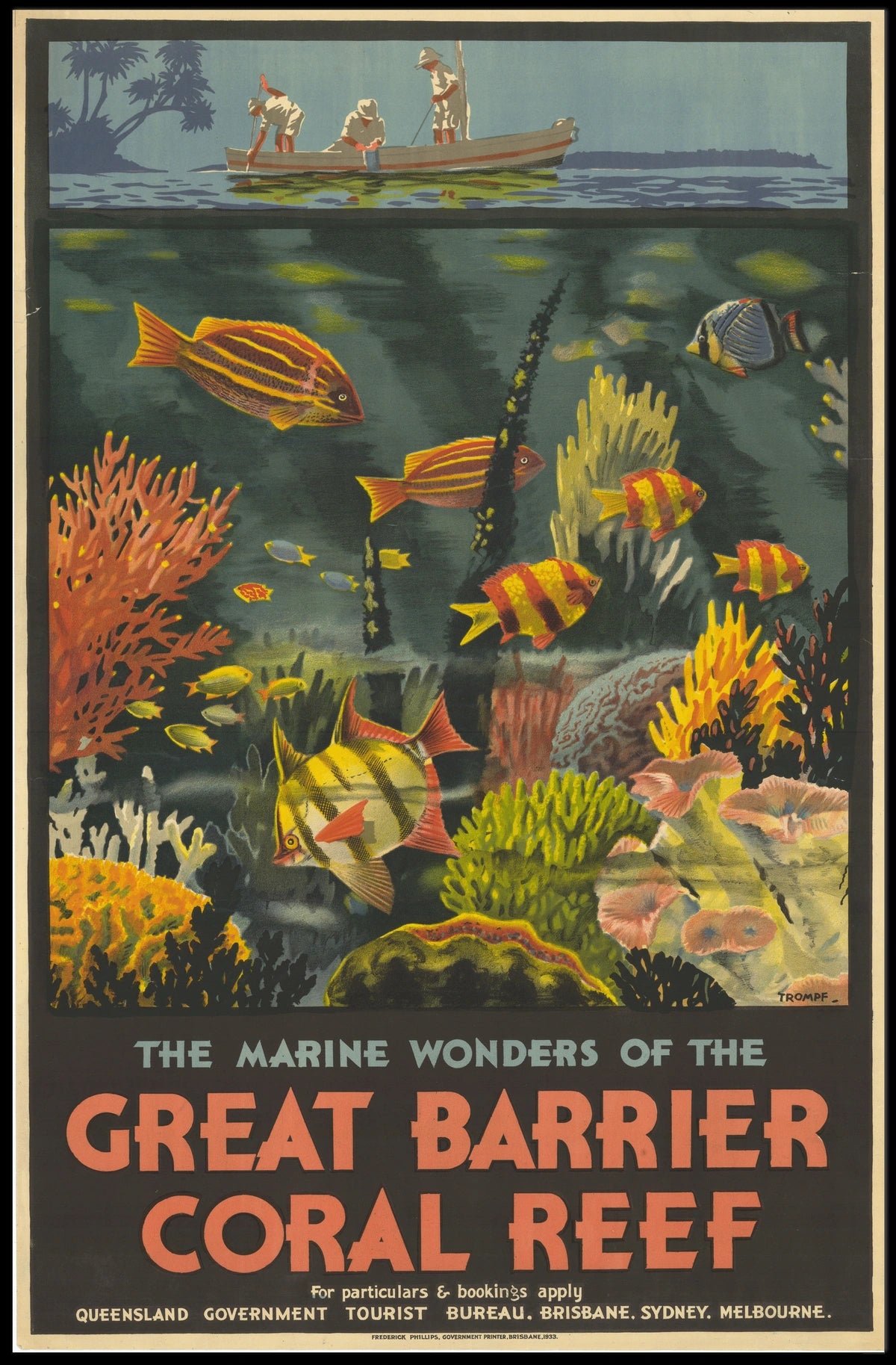 The Marine Wonders Of The Great Barrier Poster