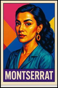 Montserrat Vibrant Portrait Poster