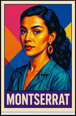 Montserrat Vibrant Portrait Poster
