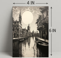 Moonlit Venetian Canal Poster