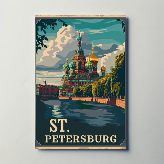 St. Petersburg Vintage Poster - Russian Architecture