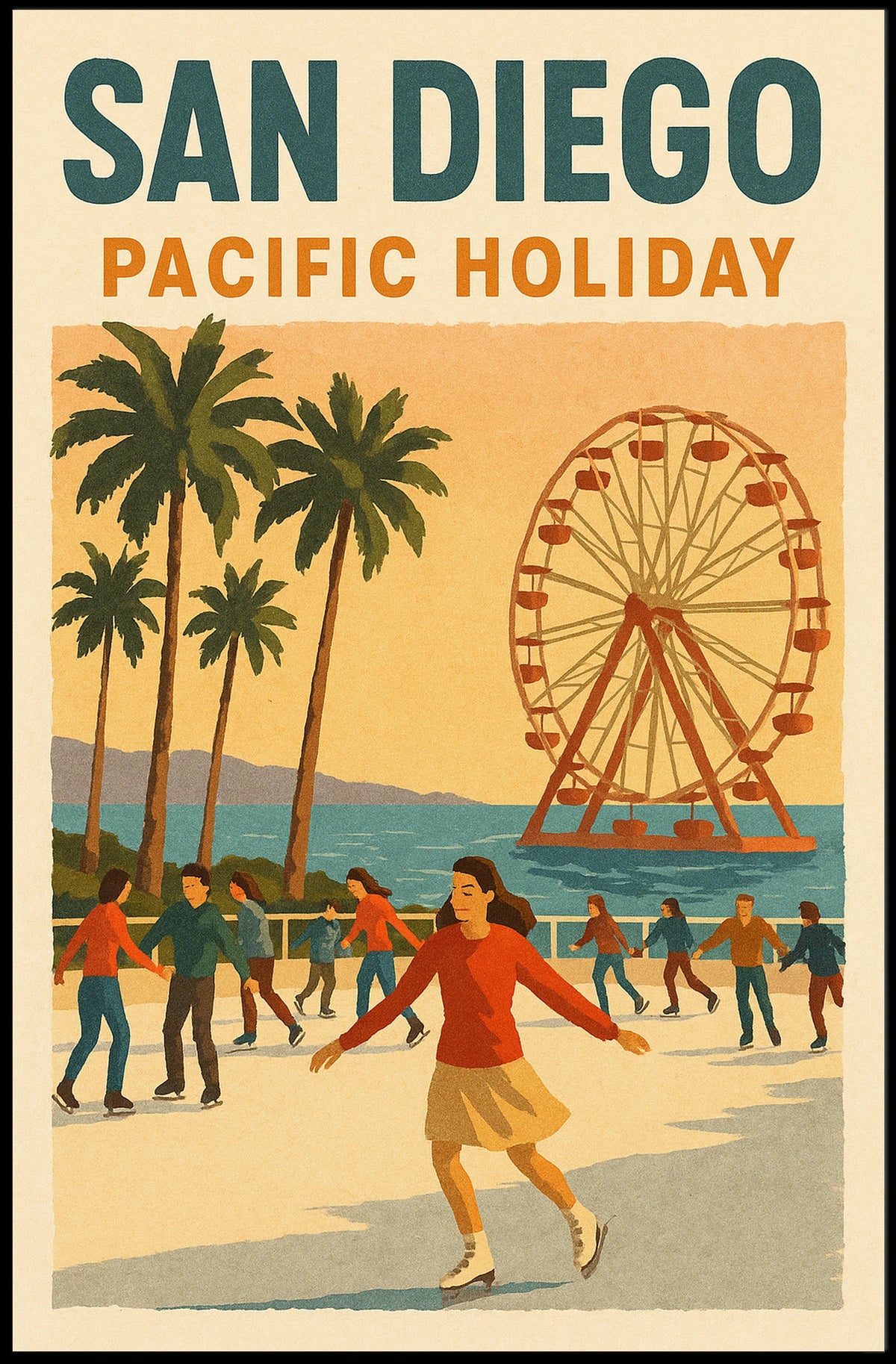 San Diego Pacific Holiday Poster