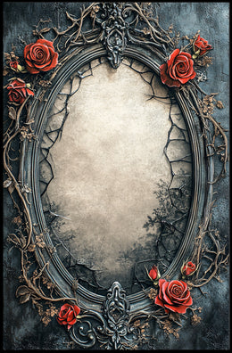 Ornate Floral Frame Poster