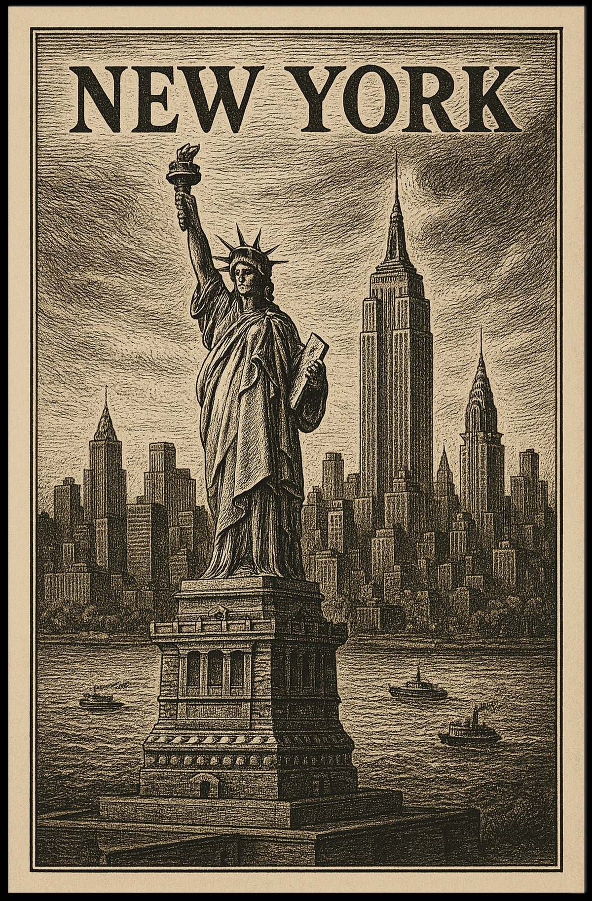New York Skyline Poster