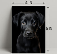Portrait Of A Black Labrador Puppy Poster PosterGoat