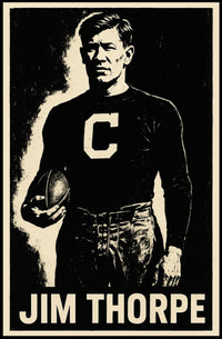 Jim Thorpe Iconic Athlete Poster