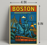 Boston A Celebration of History and Modernity Poster PosterGoat