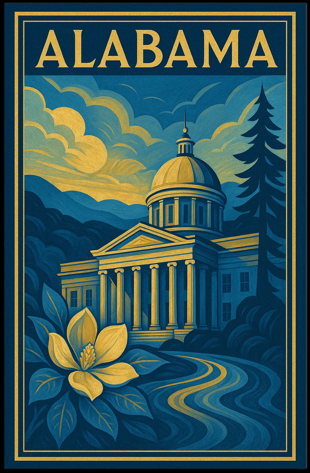 Alabama State Capitol Poster