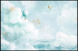 Dreamy Skies and Hot Air Balloons Poster PosterGoat