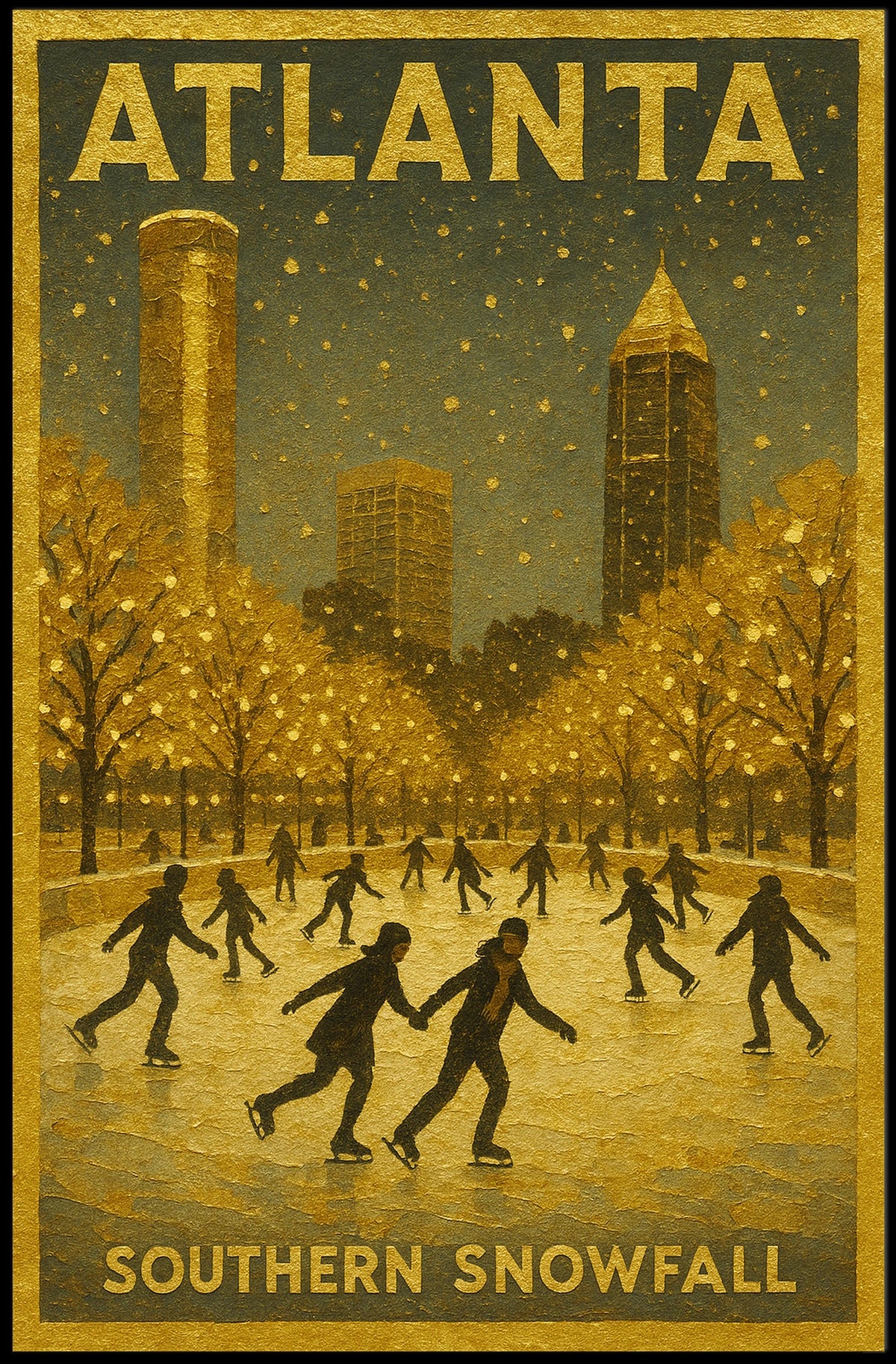 Atlanta Southern Snowfall Poster