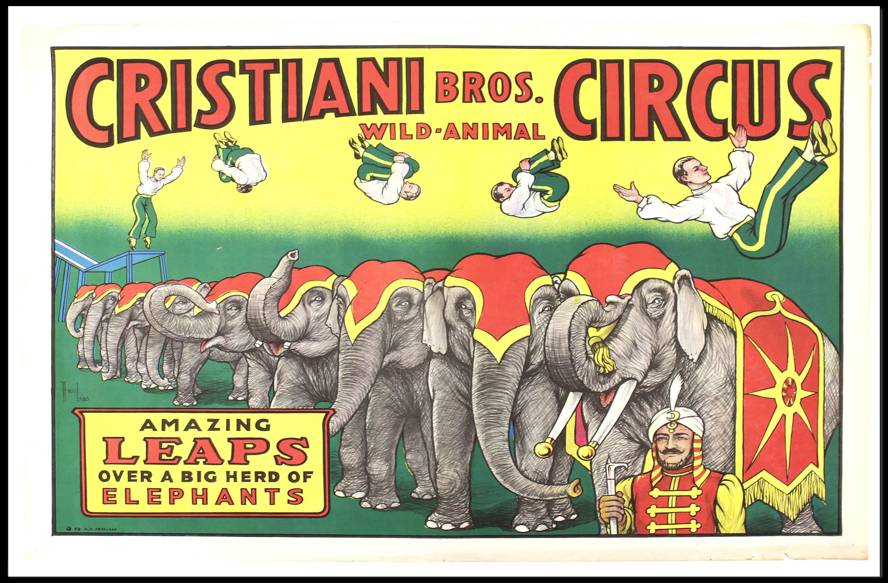Cristiani Bros. Wild-Animal Circus Poster