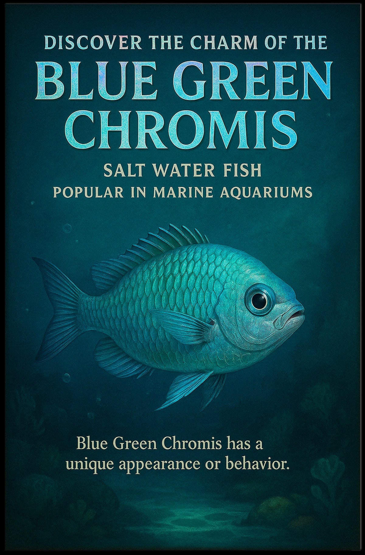 Discover the Charm of the Blue Green Chromis Poster