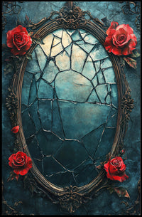 Victorian Gothic Mirror Art Print Poster