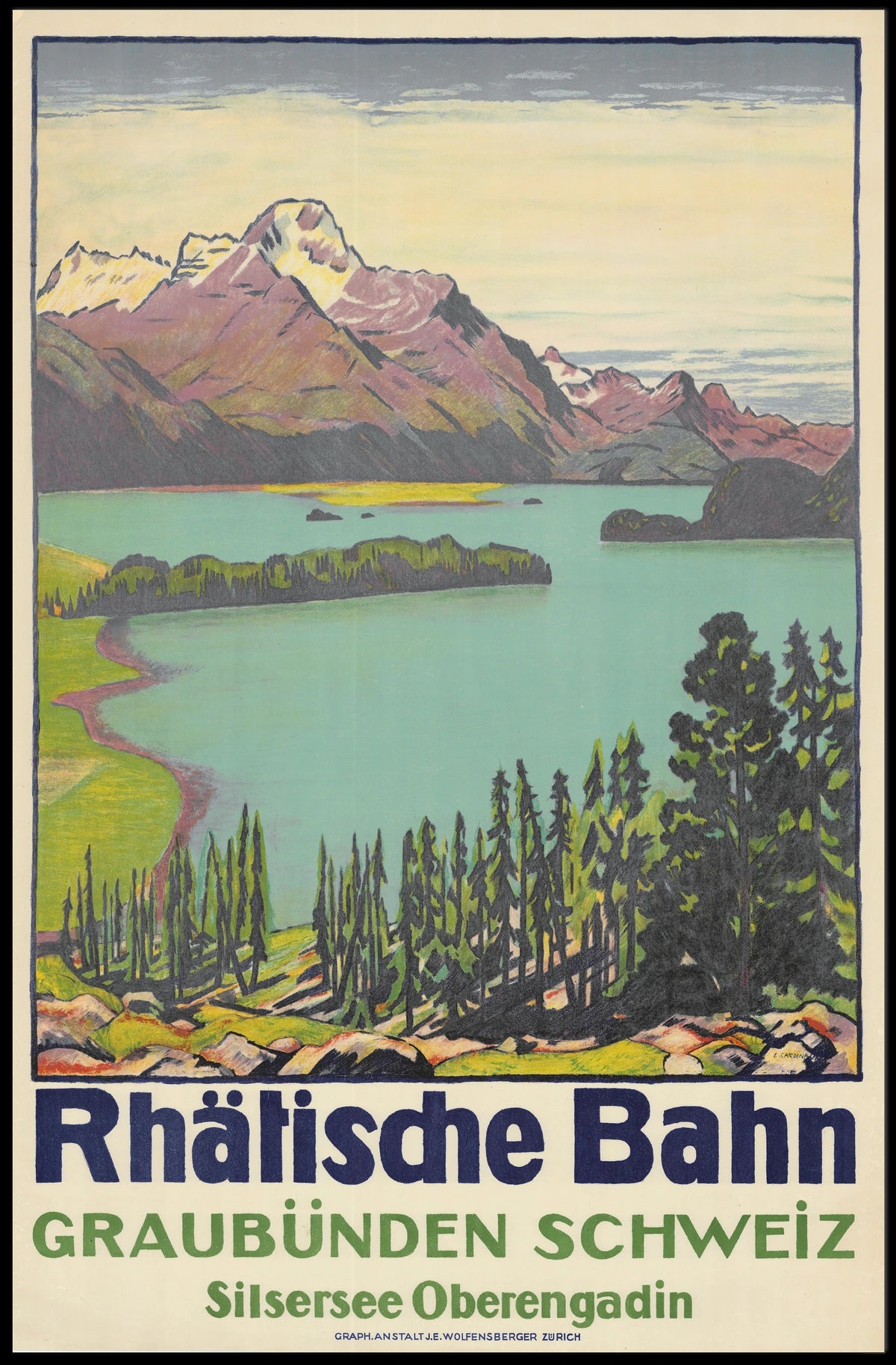 Rhätische Bahn Graubünden, Switzerland Poster