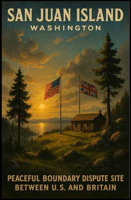San Juan Island Peaceful Boundary Poster