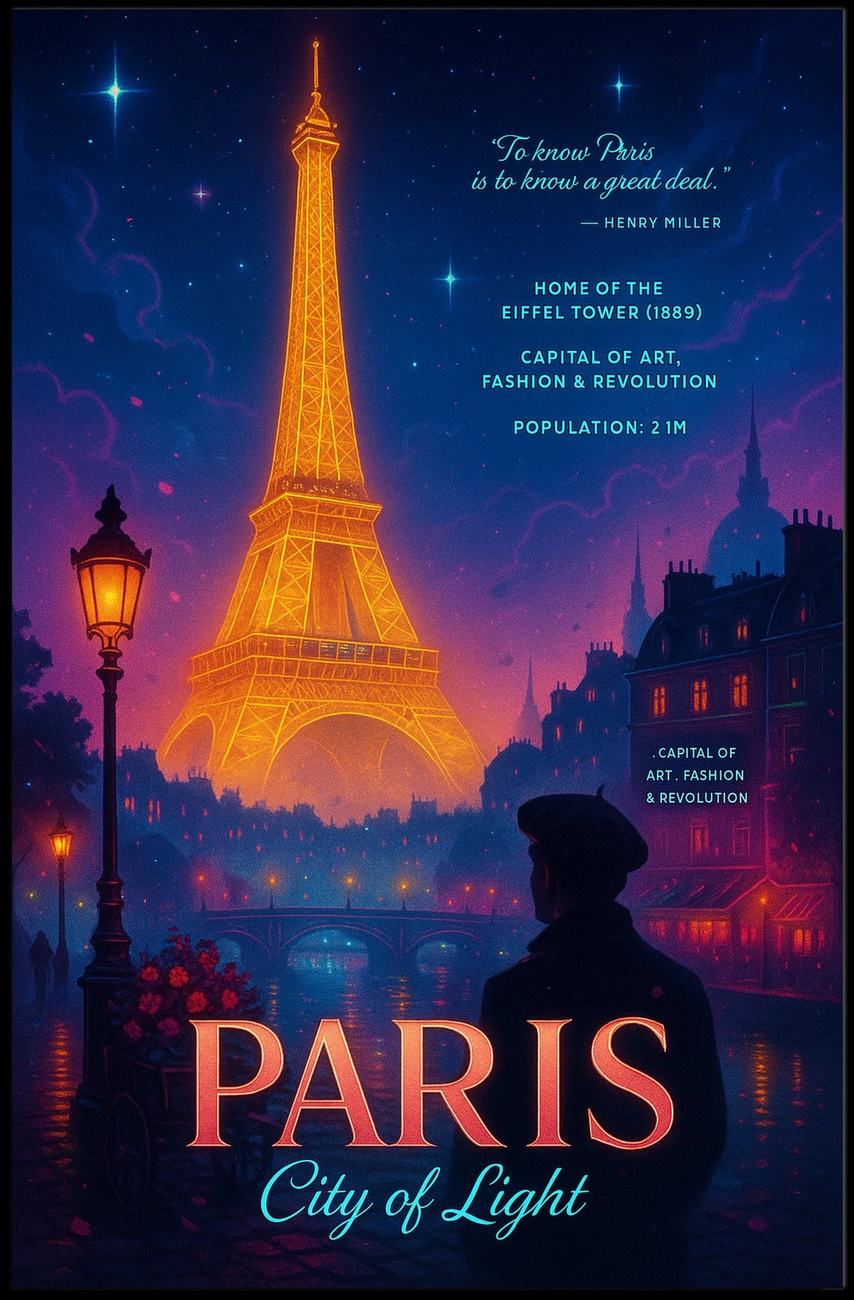Paris City of Light Poster