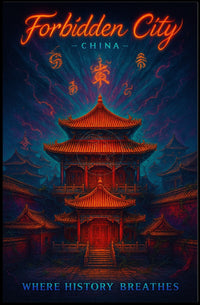 Forbidden City Ethereal Architecture Cultural or Heritage Poster