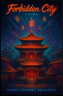 Forbidden City Ethereal Architecture Cultural or Heritage Poster