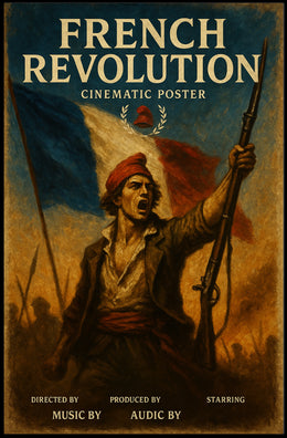 French Revolution Heroic Vintage Art Political or Propaganda Poster