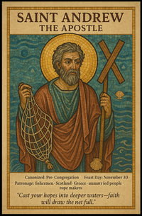 Saint Andrew Religious Icon Poster Cultural or Heritage Poster