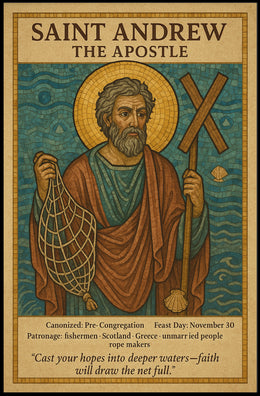Saint Andrew Religious Icon Poster Cultural or Heritage Poster