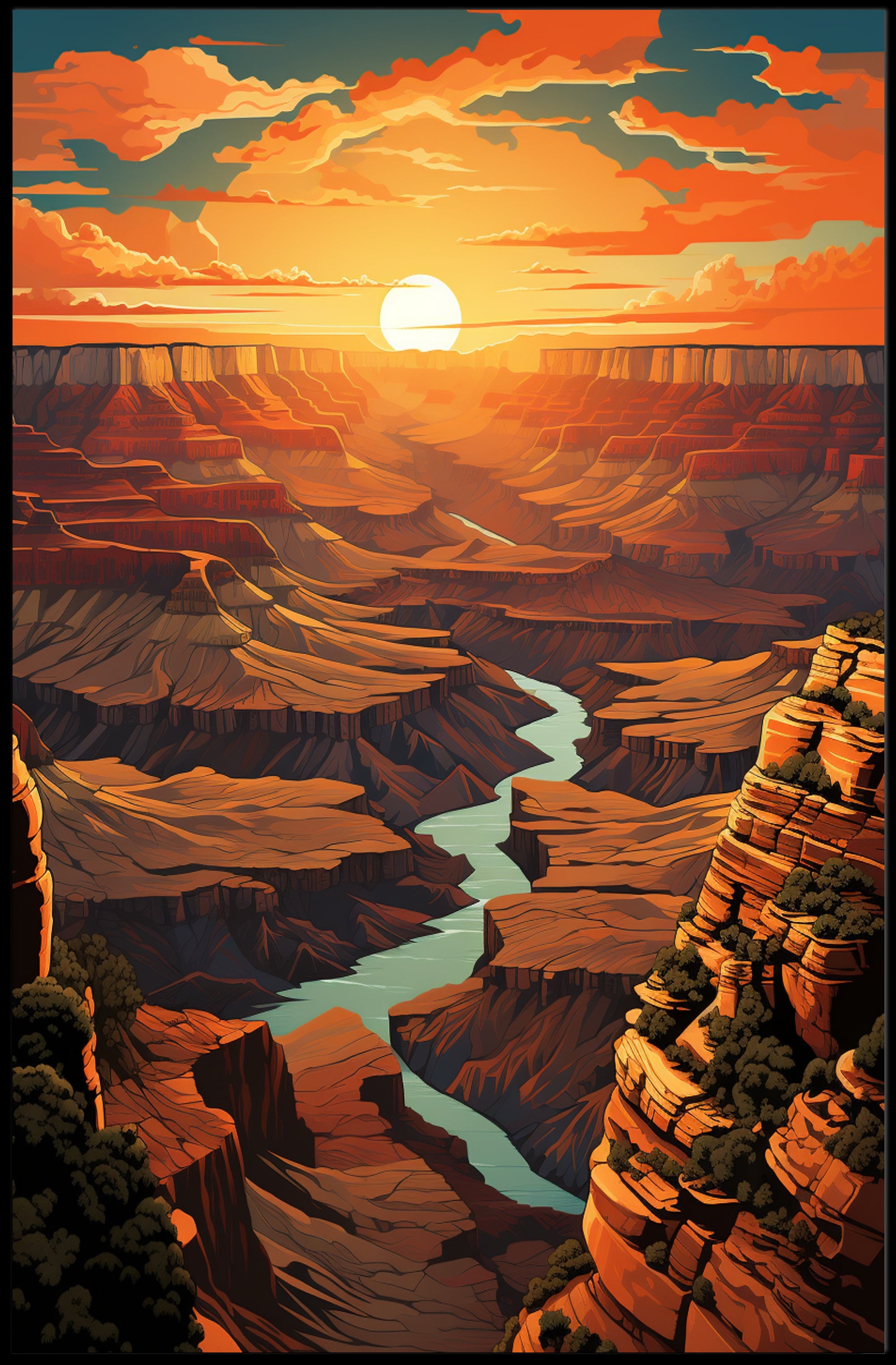 Grand Canyon Sunset Poster