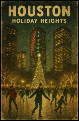 Houston Holiday Heights Poster