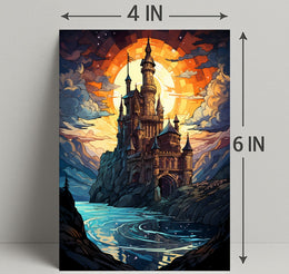 Enchanted Castle At Sunset Poster