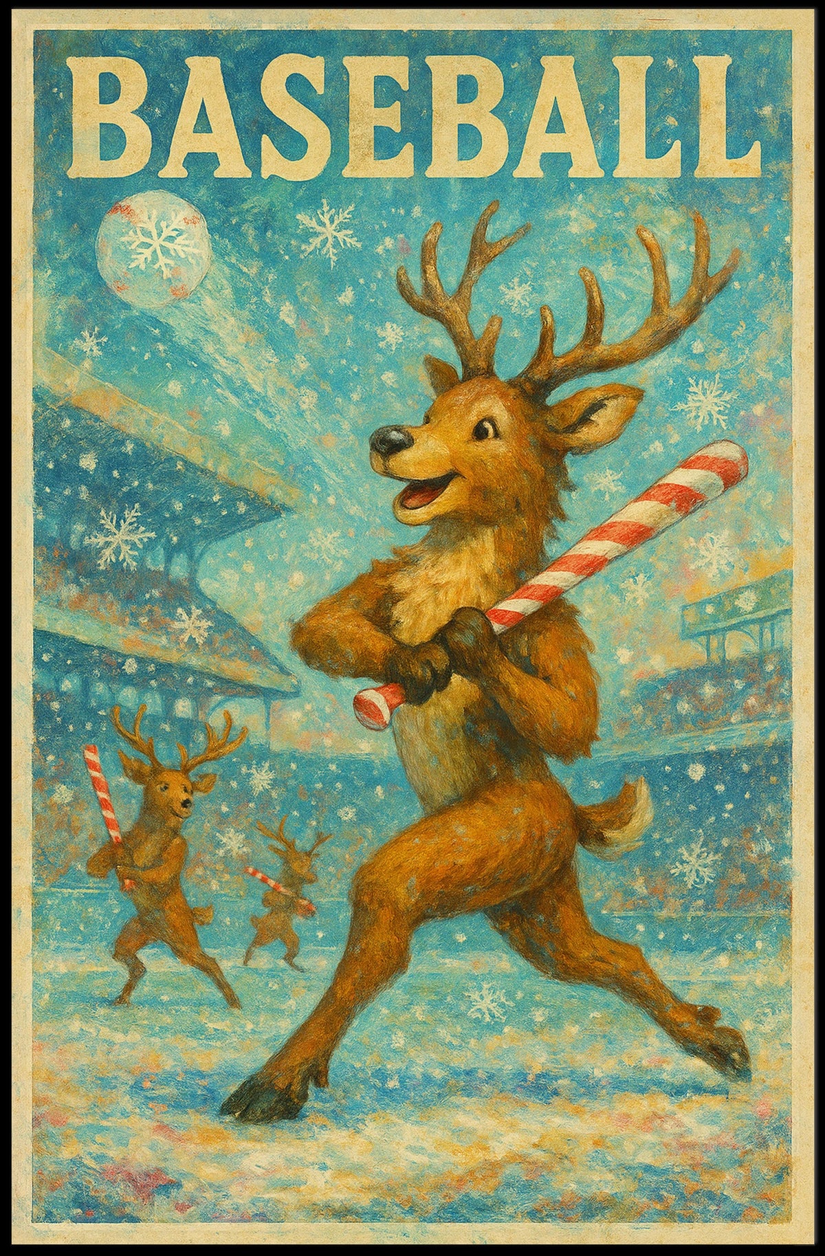 Winter Baseball Fantasy Poster