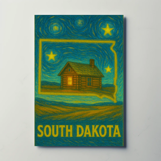 South Dakota Starry Night Poster